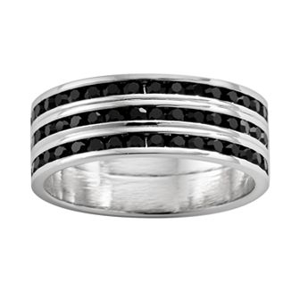 Traditions Jewelry Company Sterling Silver Crystal Eternity Ring