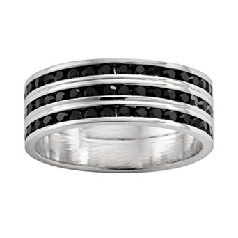Traditions Jewelry Company Sterling Silver Crystal Eternity Ring
