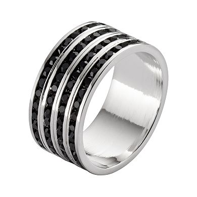 Traditions Jewelry Company Sterling Silver Crystal Eternity Ring