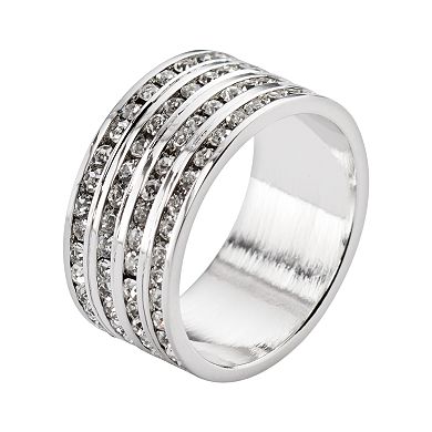 Traditions Jewelry Company Sterling Silver Crystal Eternity Ring