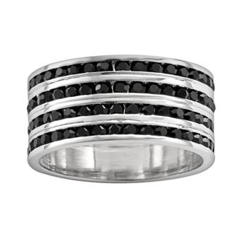 Traditions Jewelry Company Sterling Silver Crystal Eternity Ring