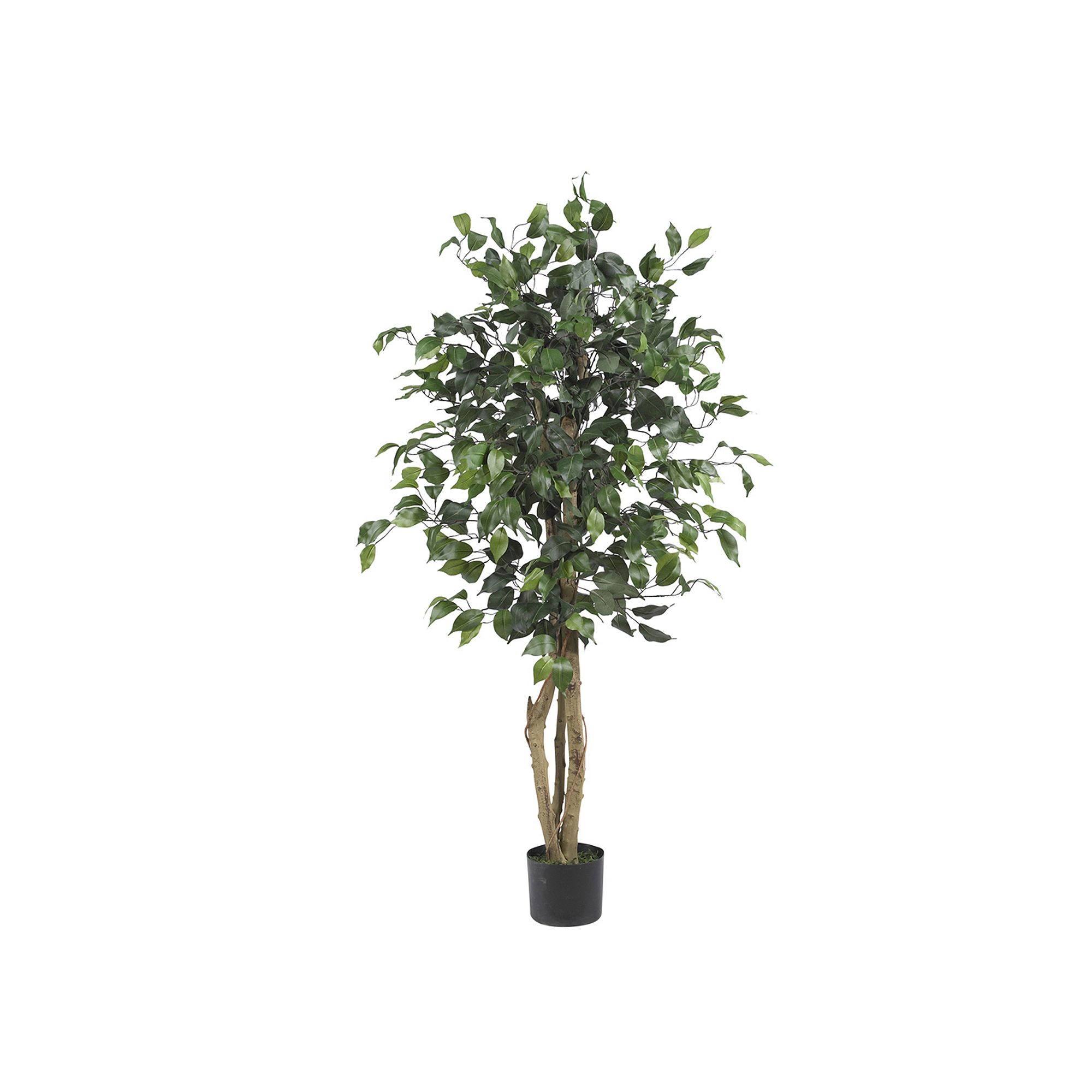 nearly natural 4-ft. Silk Ficus Tree, Green