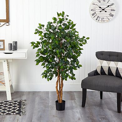 nearly natural 4-ft. Silk Ficus Tree