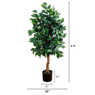 nearly natural 4-ft. Silk Ficus Tree