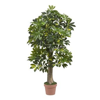 nearly natural Real Touch 4-ft. Silk Schefflera Tree