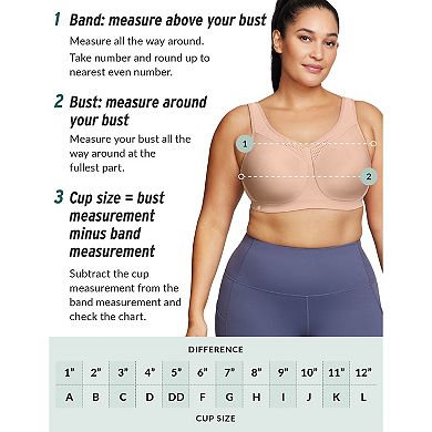 Plus Size Glamorise Full-Figure Adjustable Wireless Sport Bra 1166