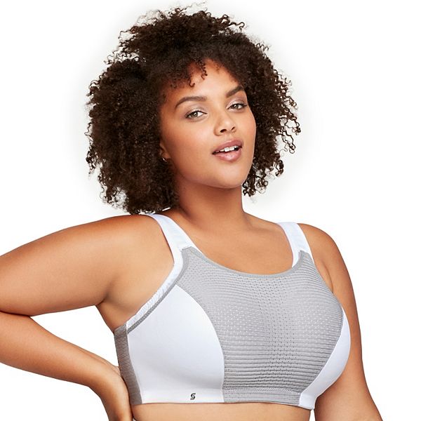 Lady Sports Bra High Impact Full Support Non Wired Running Plus Size Cups B TO G 
