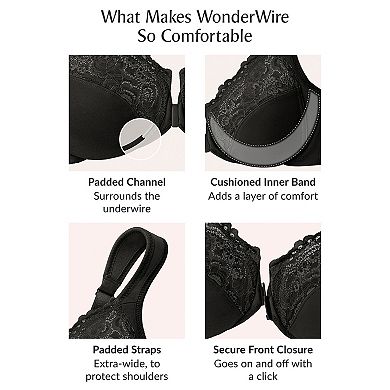 Glamorise Bra: Front-Closure Wonderwire Bra 1245