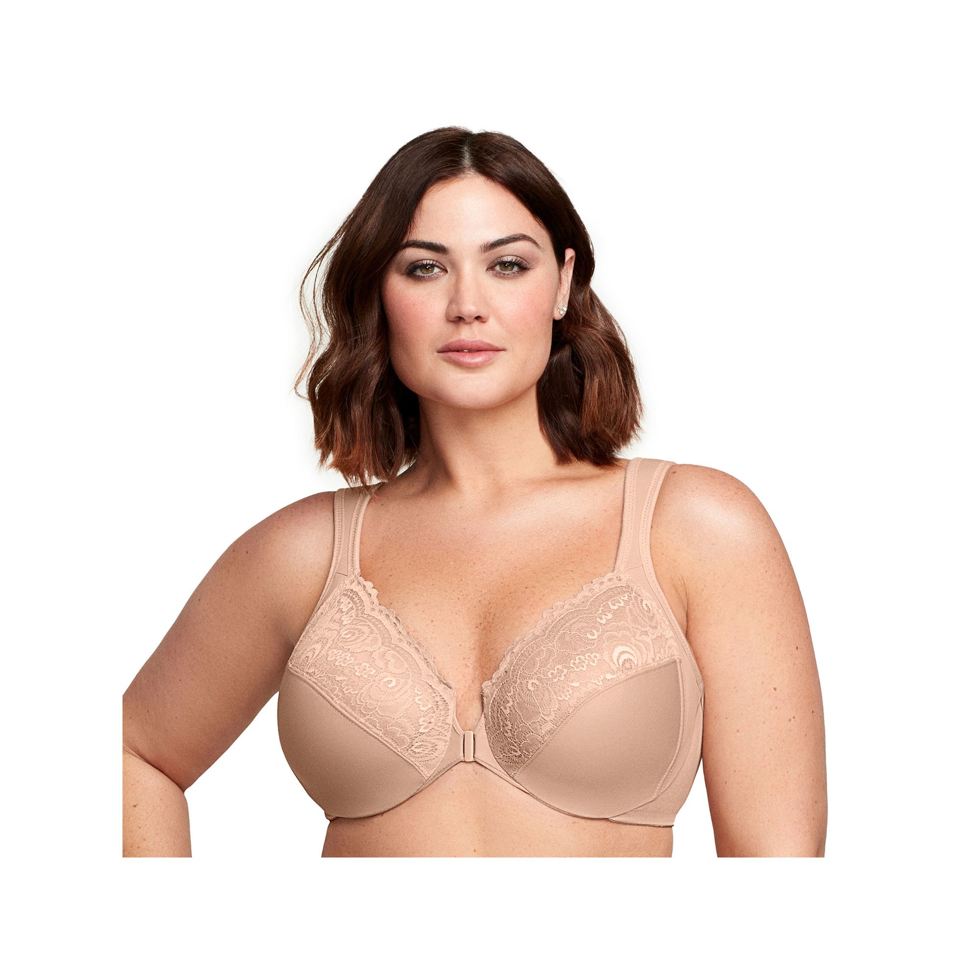 Plus Size Glamorise Full-Figure Wonderwire Front Close Bra 1245, Womens, S