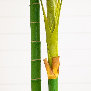 nearly natural 8-ft. Silk Golden Cane Palm Tree