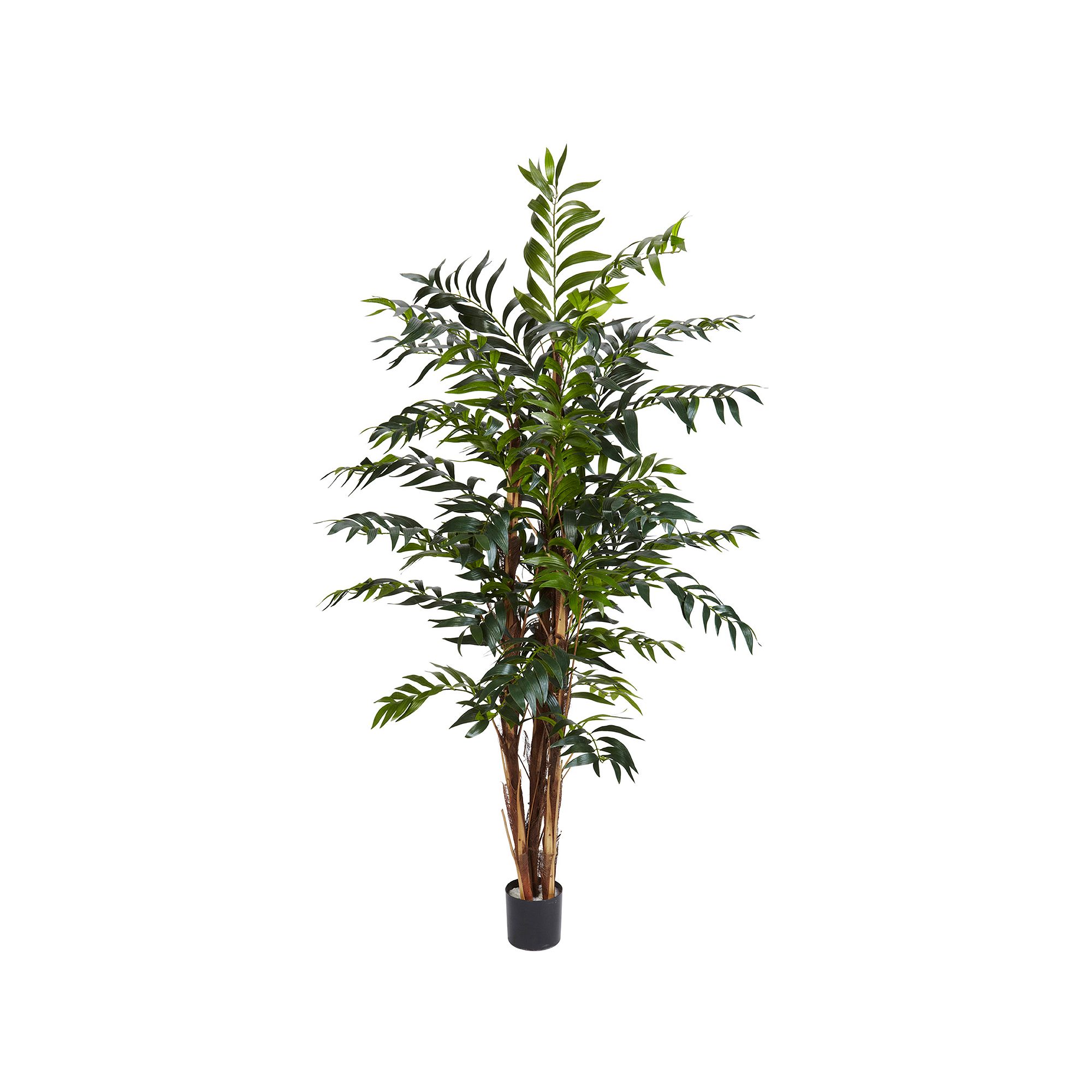 nearly natural 5-ft. Silk Bamboo Palm Tree, Green