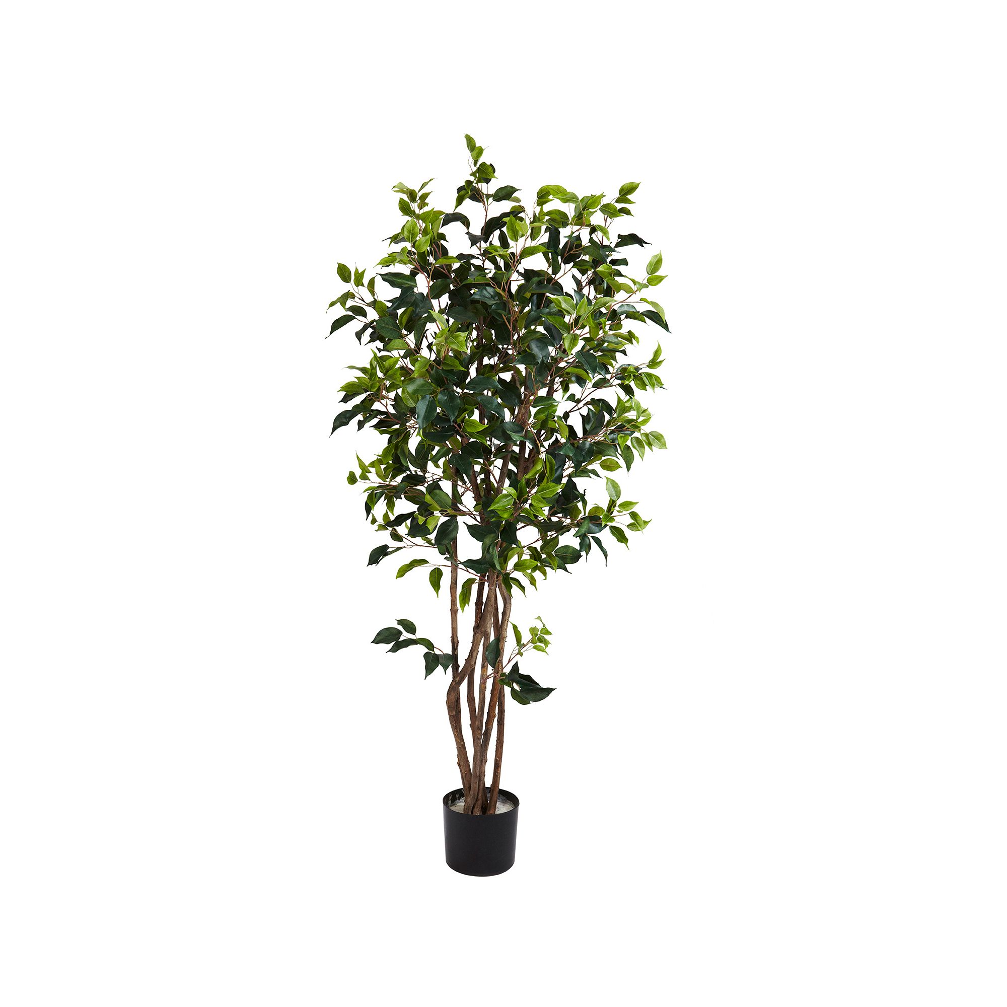 nearly natural 5-ft. Silk Ficus Bushy Tree, Green