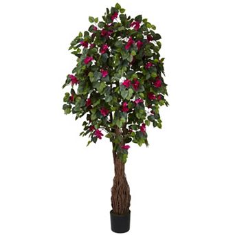 nearly natural Silk 6-ft. Multi Vine Bougainvillea Tree