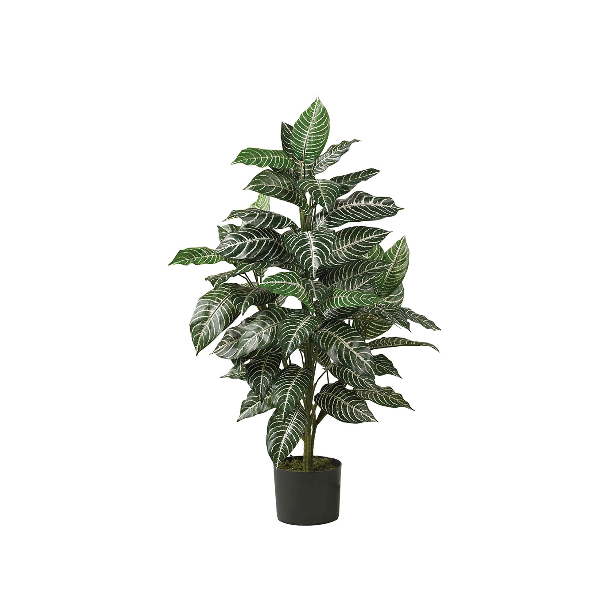 nearly natural Silk 3-ft. Zebra Plant, Green