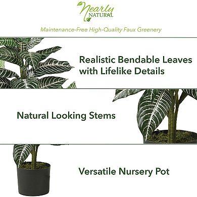 nearly natural Silk 3-ft. Zebra Plant