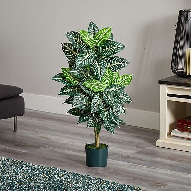 nearly natural Silk 3-ft. Zebra Plant