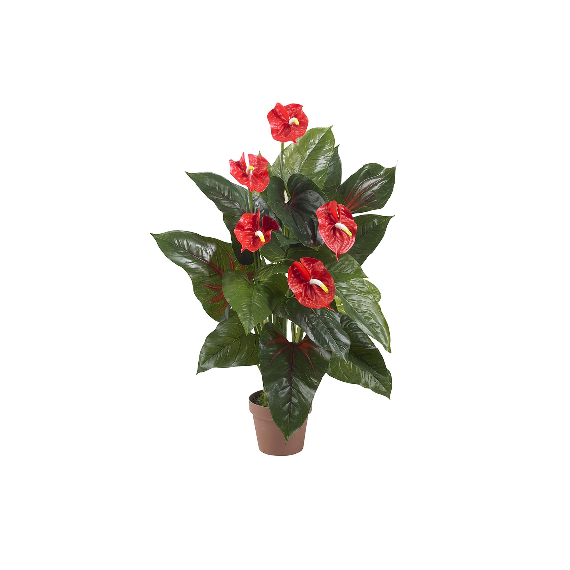 nearly natural Silk 3-ft. Anthurium Plant, Red
