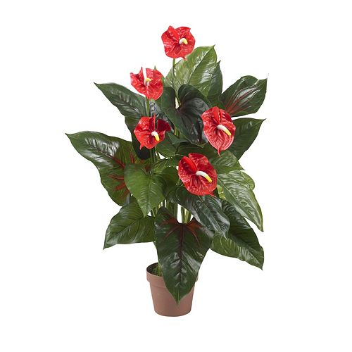 nearly natural Silk 3-ft. Anthurium Plant