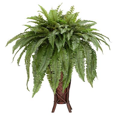 nearly natural Boston Fern with Stand Silk Plant