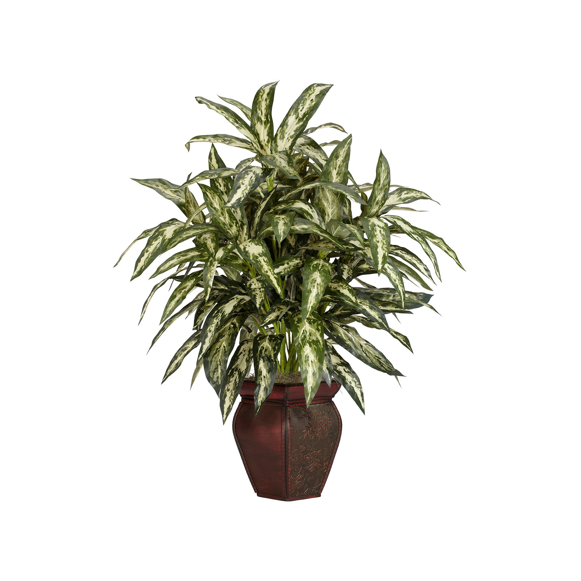 nearly natural Silk Aglonema Plant, Green