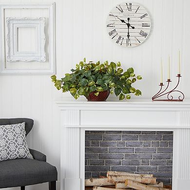 nearly natural Silk Pothos Plant in a Decorative Vase