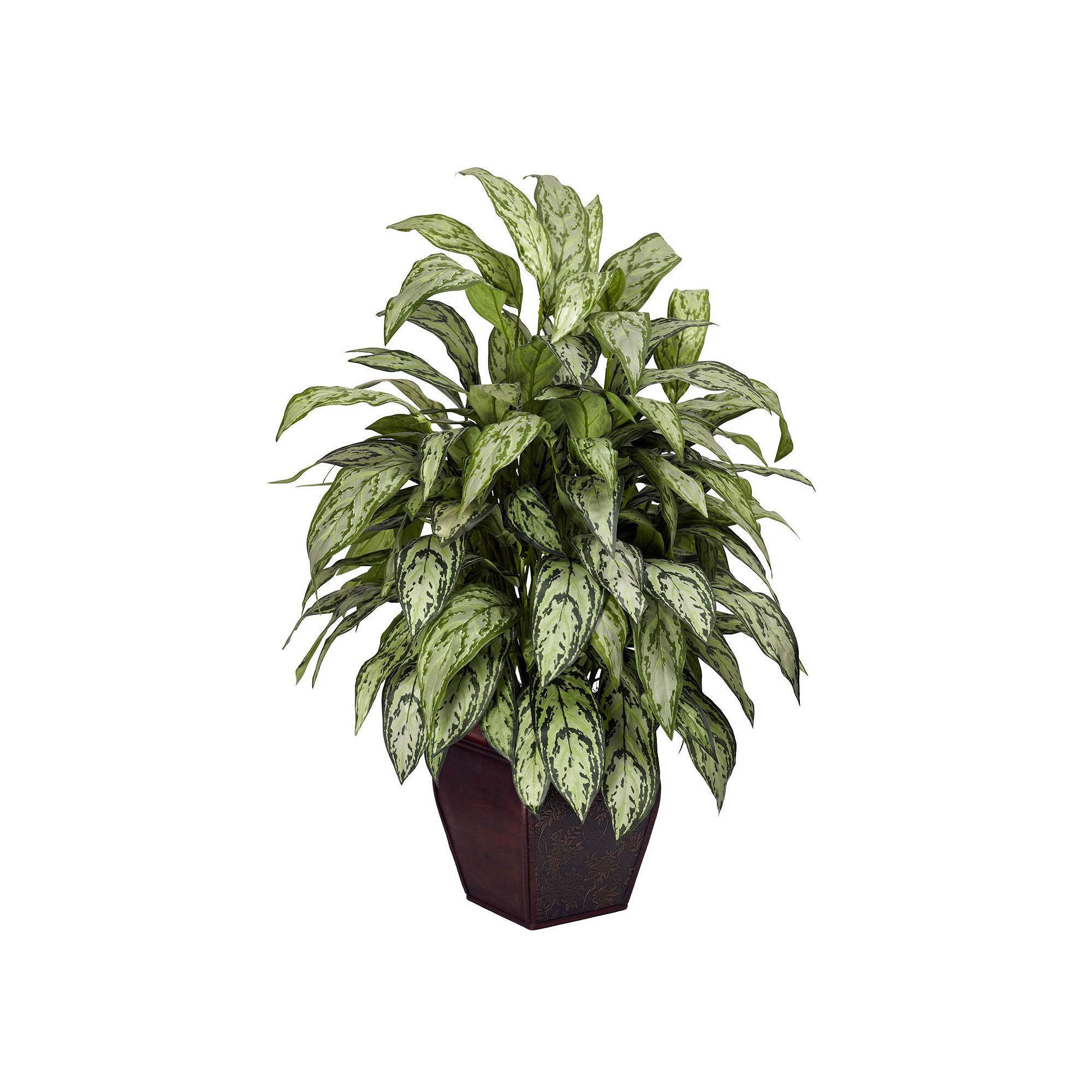 nearly natural Silk Silver Queen Plant, Green