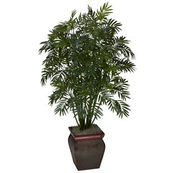 nearly natural Silk Mini Bamboo Palm Plant
