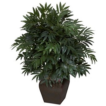 nearly natural Silk Double Bamboo Palm Plant