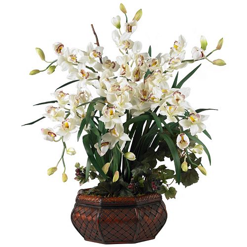 nearly natural Silk Cymbidium Floral Arrangement