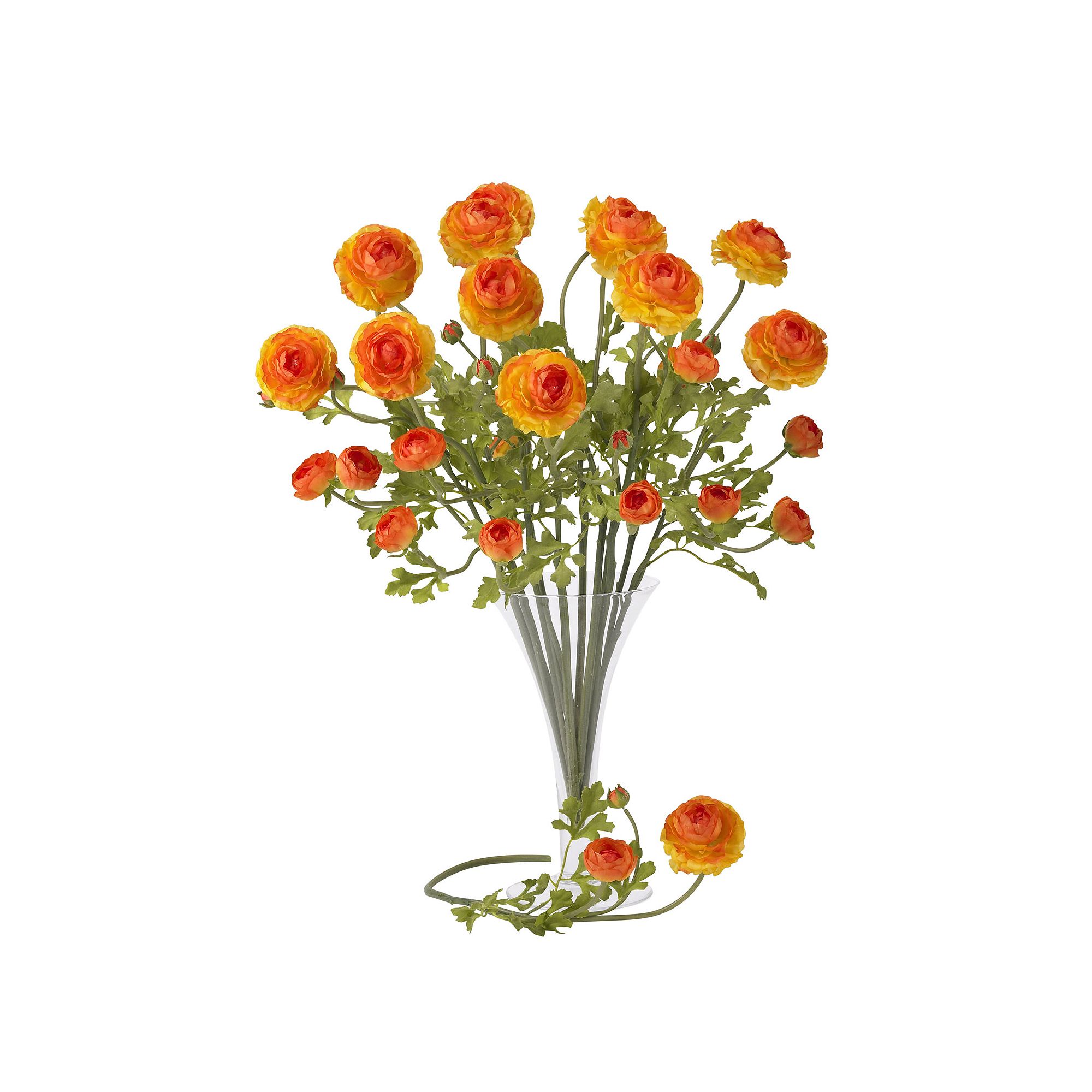 nearly natural 12-pc. Silk Ranunculus Stem Set, Orange