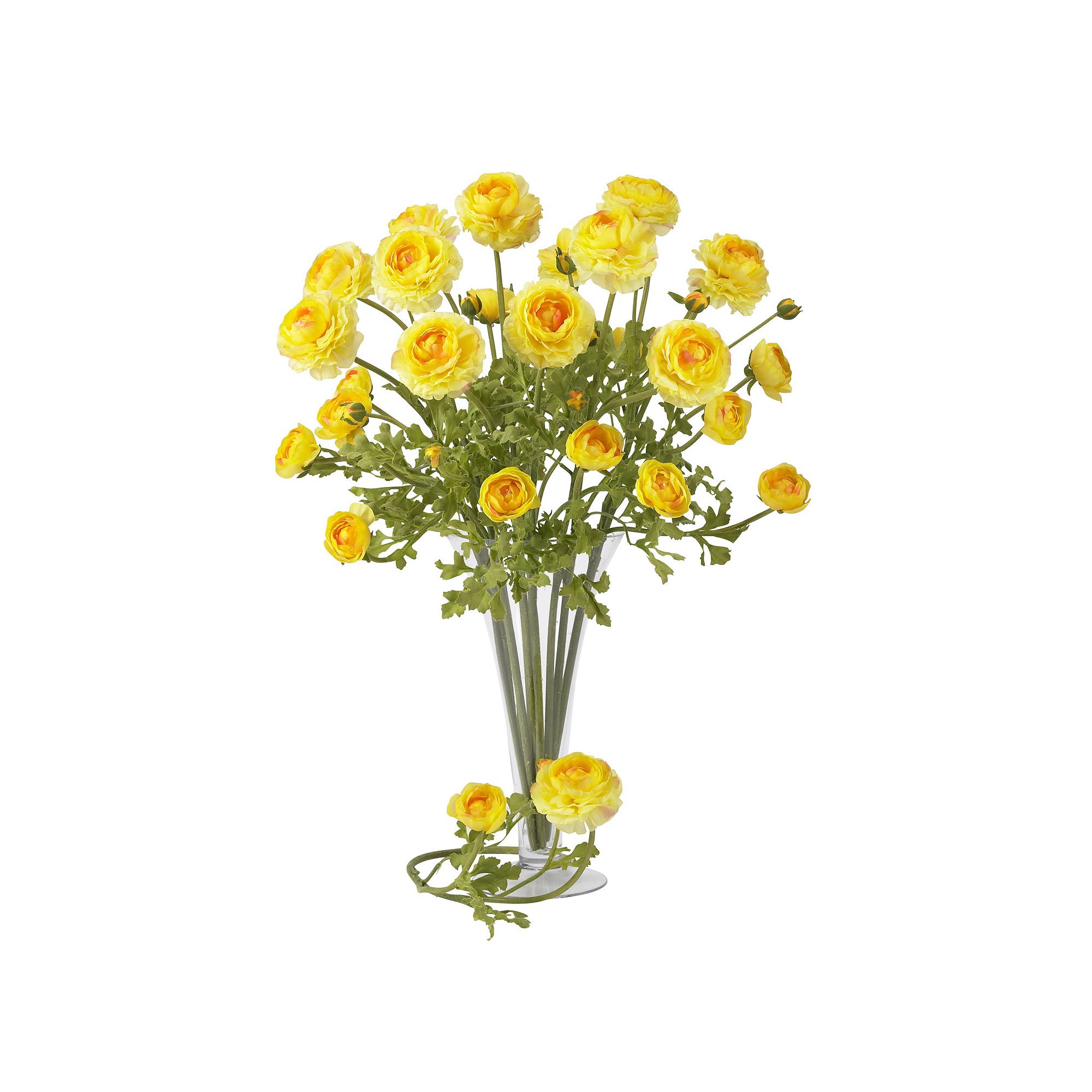 nearly natural 12-pc. Silk Ranunculus Stem Set, Yellow