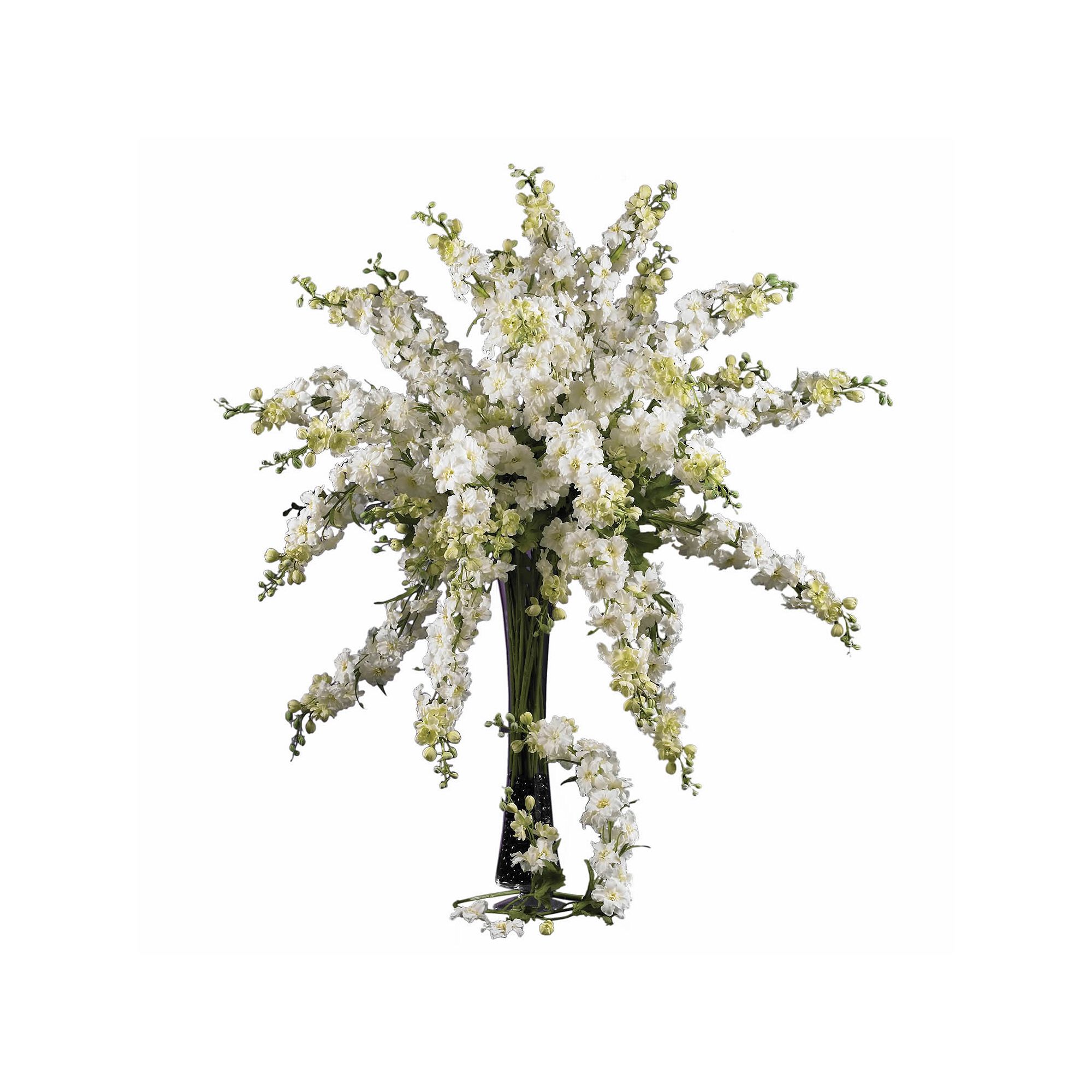 nearly natural 12-pc. Silk Delphinium Stem Set, White