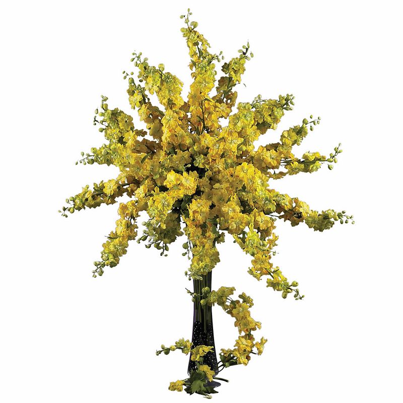 nearly natural 12-pc. Silk Delphinium Stem Set, Yellow Bright, billowy blooms create an explosion of color. Individual stems give you decorating options. Artificial construction ensures lasting beauty. 12-piece set 38 1/2H x 7W x 5D (each) Weight: 3 1/2 lbs. (overall) Polyester/metal Wipe clean Model Numbers: Purple: 2128-PP White: 2128-WH Yellow: 2128-YL Size: One Size. Gender: unisex. Age Group: adult. Material: silk.