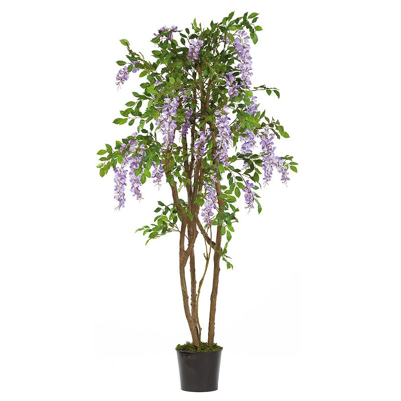 nearly natural 5-ft. Silk Wisteria Tree, Purple