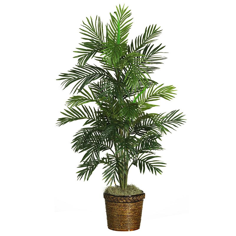 nearly natural 4.5-ft. Silk Areca Palm Tree, Green