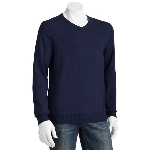 Kohls mens v neck on sale sweaters