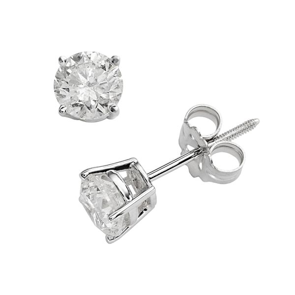 14k White Gold 1-ct. T.W. IGI Certified Round Cut Diamond