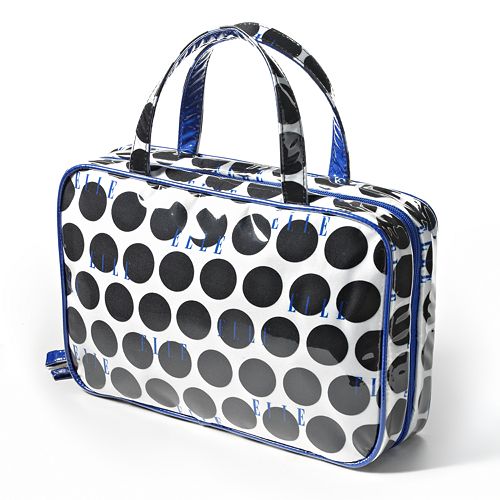 Download ELLE Cosmetics Forever Dots Weekender Patent Cosmetic Bag