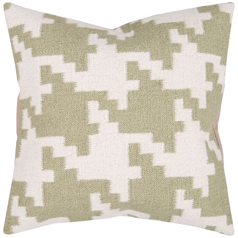 Artisan Weaver Losone Decorative Pillow - 20 x 20, Beig/Green, 20X20