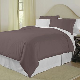 Pointehaven 400-Thread Count Combed Cotton Sateen Duvet with Shams