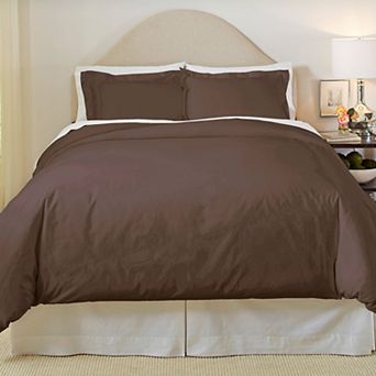 Pointehaven Solid 500-Thread Count Cotton Sateen 3 pc Duvet Cover Set