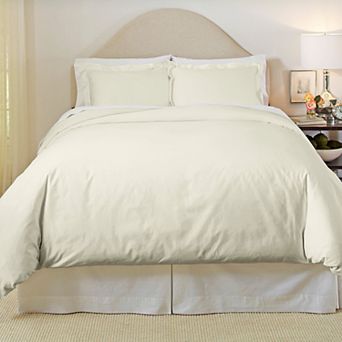 Pointehaven Solid 500-Thread Count Cotton Sateen 3 pc Duvet Cover Set