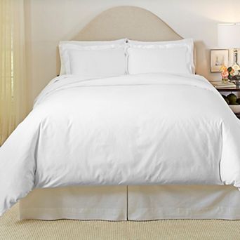 Pointehaven Solid 500-Thread Count Cotton Sateen 3 pc Duvet Cover Set
