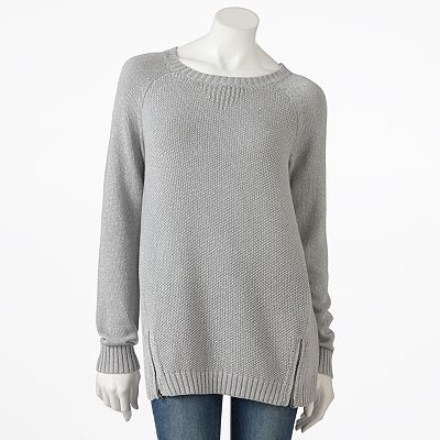 Women s Apt. 9 Embellished Lurex Tunic Sweater