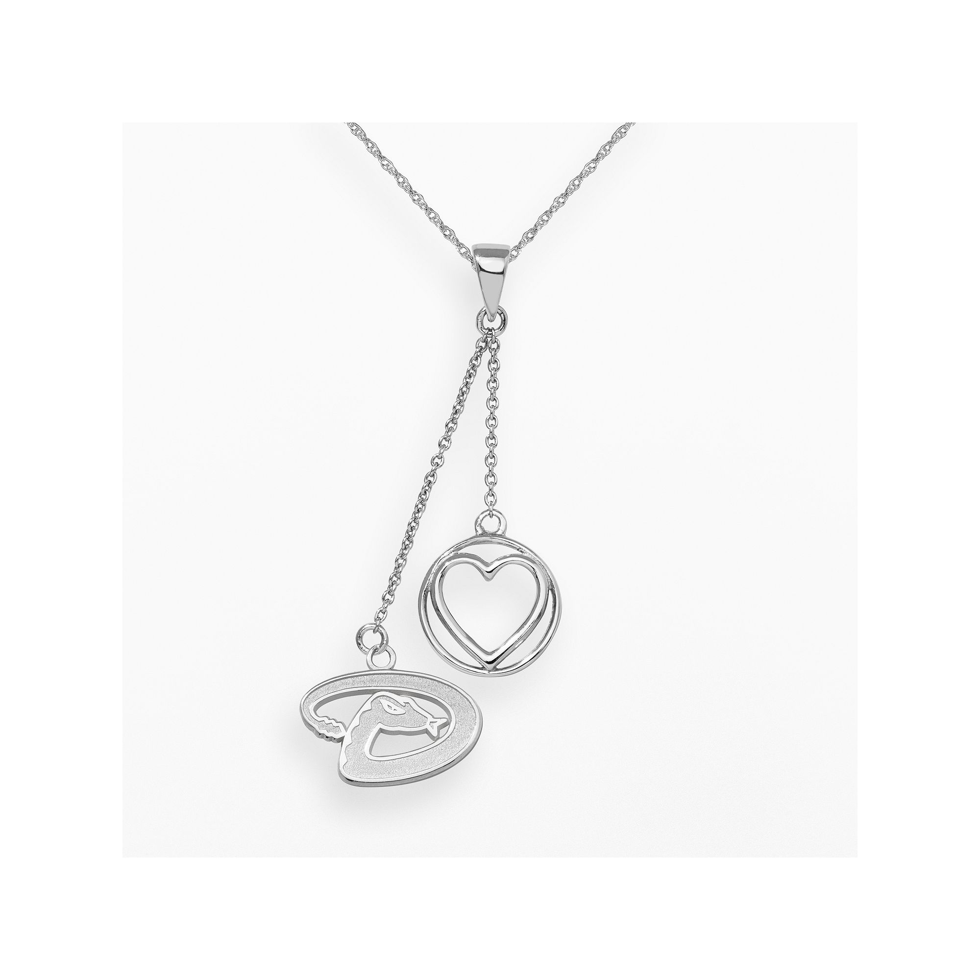 LogoArt Arizona Diamondbacks Beloved Sterling Silver Linear Pendant, Women