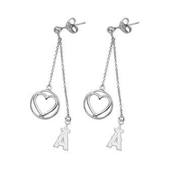 Los Angeles Angels of Anaheim Beloved Sterling Silver Linear Drop Earrings