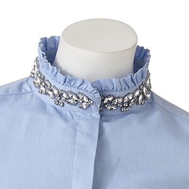ELLE™ Embellished Ruffle Shirt