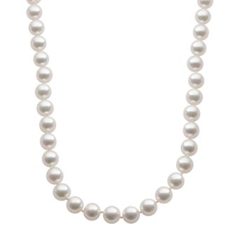 PearLustre by Imperial 18k White Gold AAA Akoya Cultured Pearl Necklace