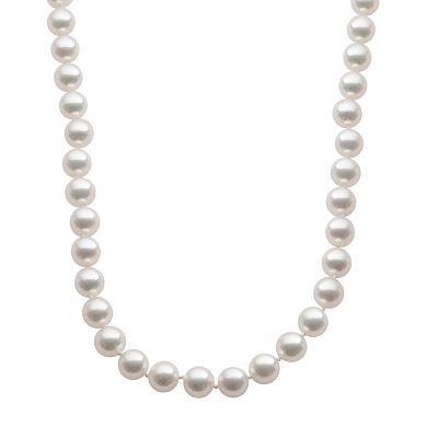 18k White Gold AAA Akoya Cultured Pearl Necklace