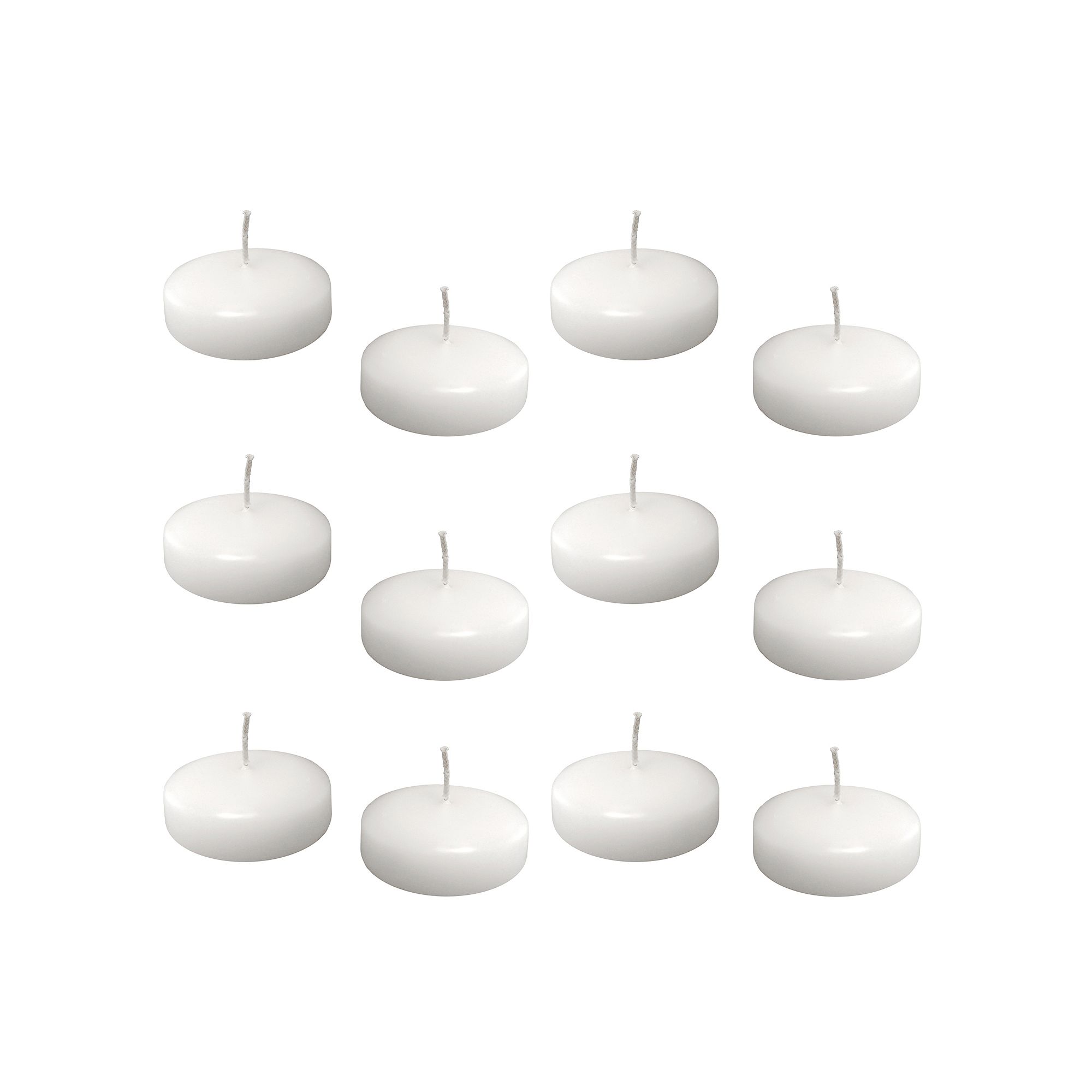 LumaBase 12-pk. Large Floating Candles - Indoor & Outdoor, White